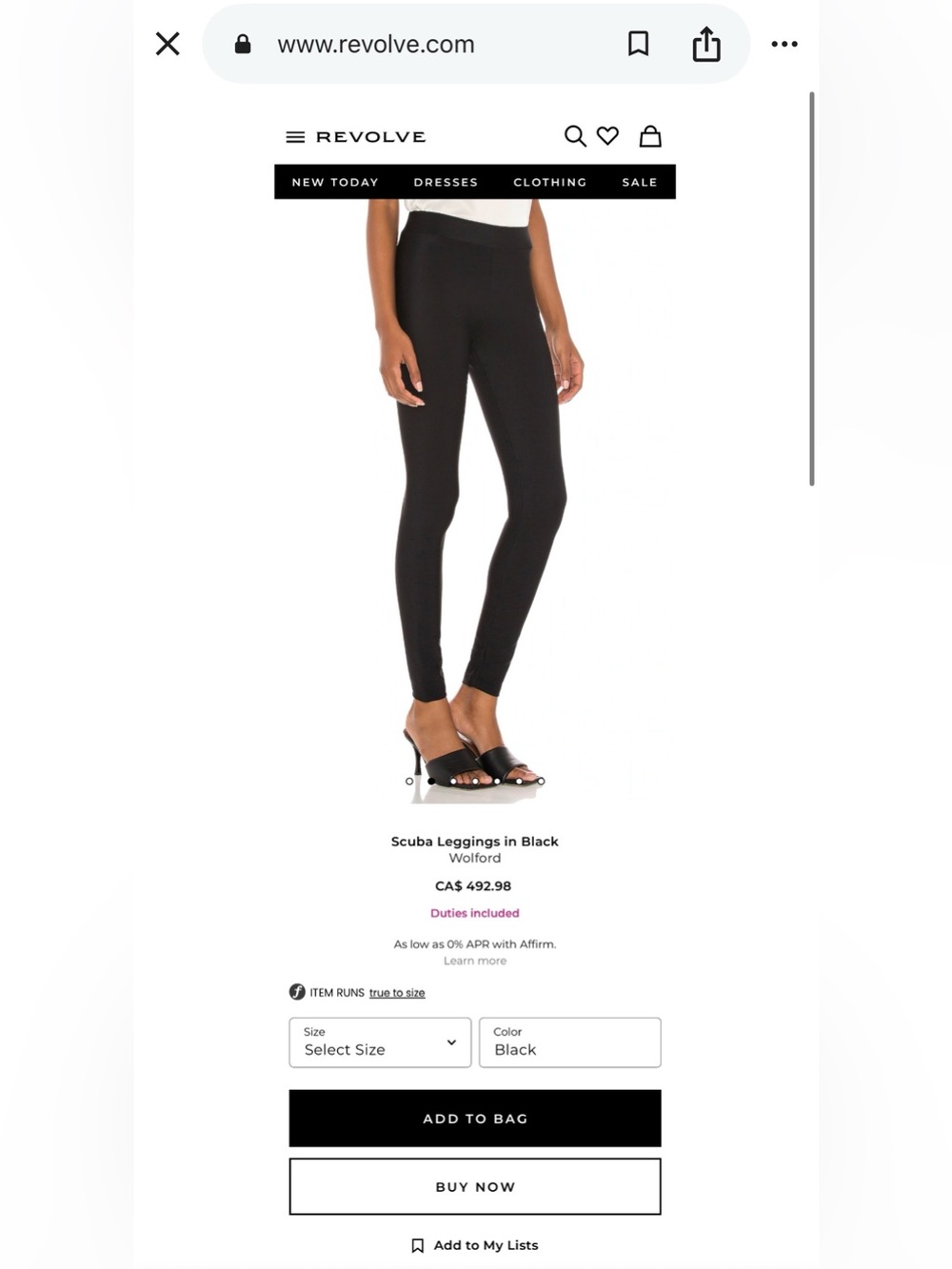 NWT Wolford - Scuba Leggings Black size XS (New With Tags Premium)